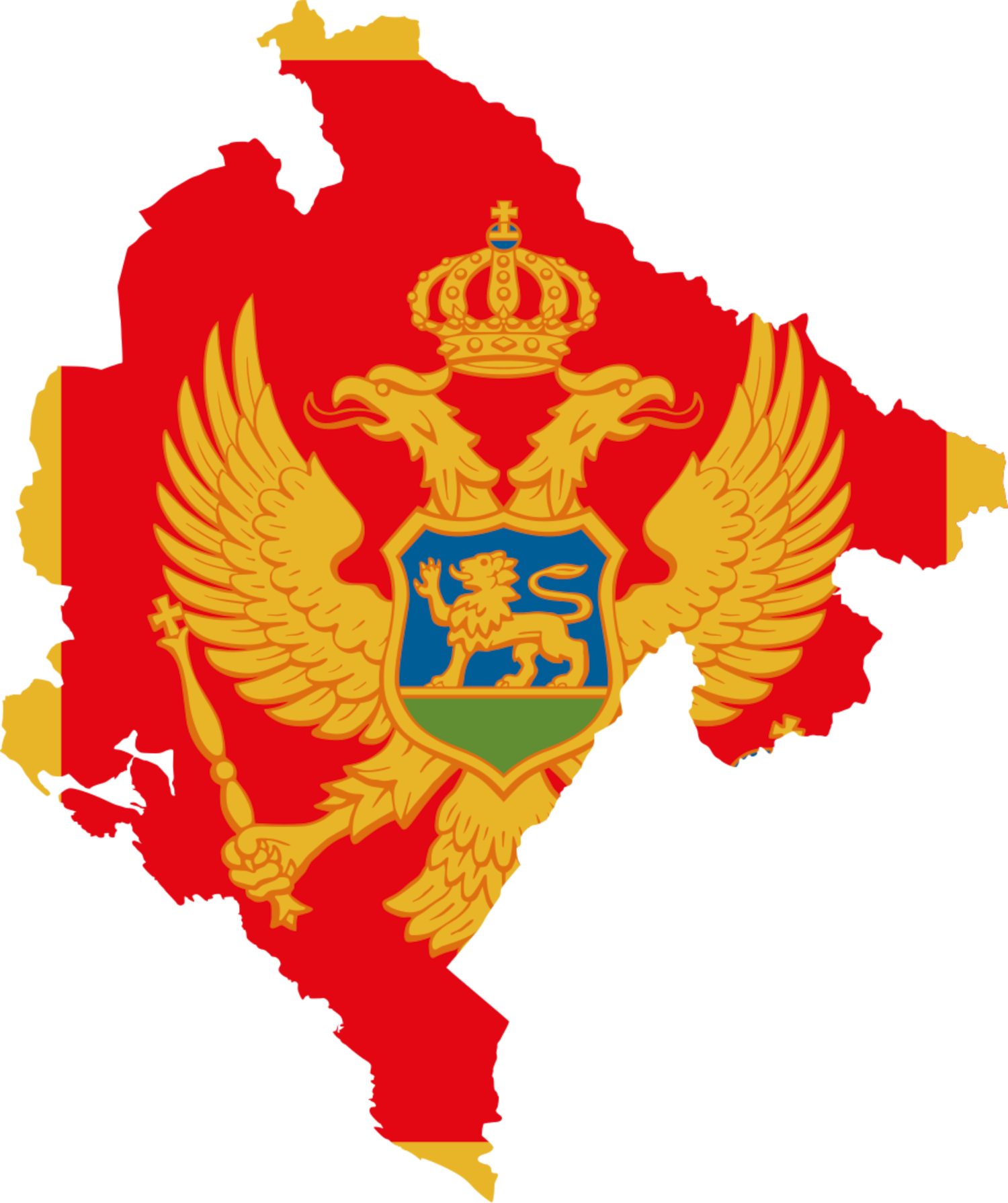 Montenegro Flag Map