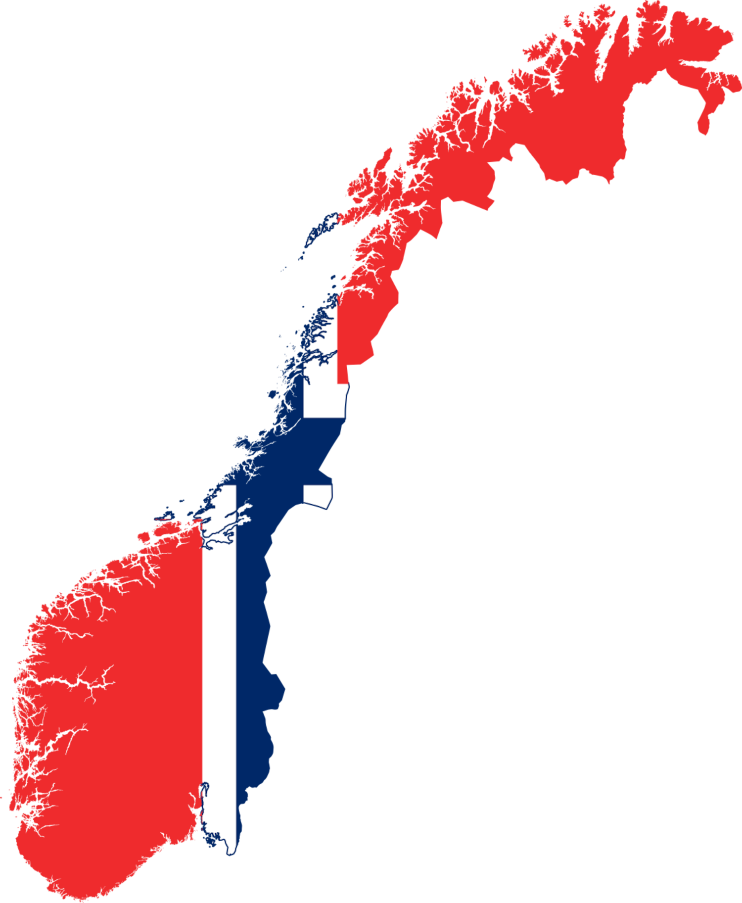 Norway Flag Map