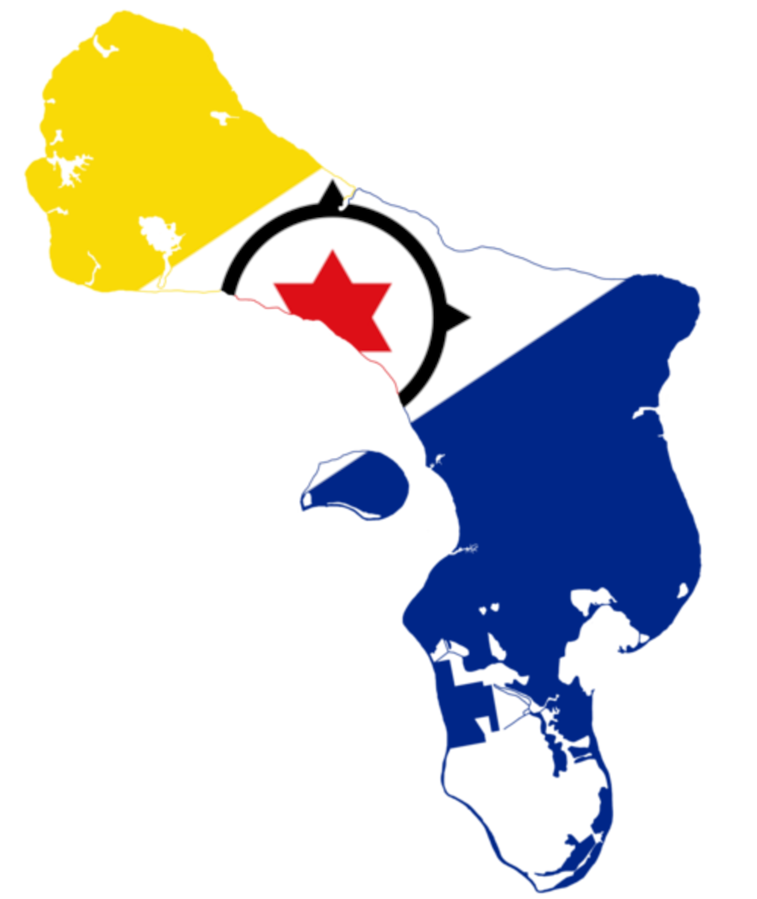 Bonaire Flag Map