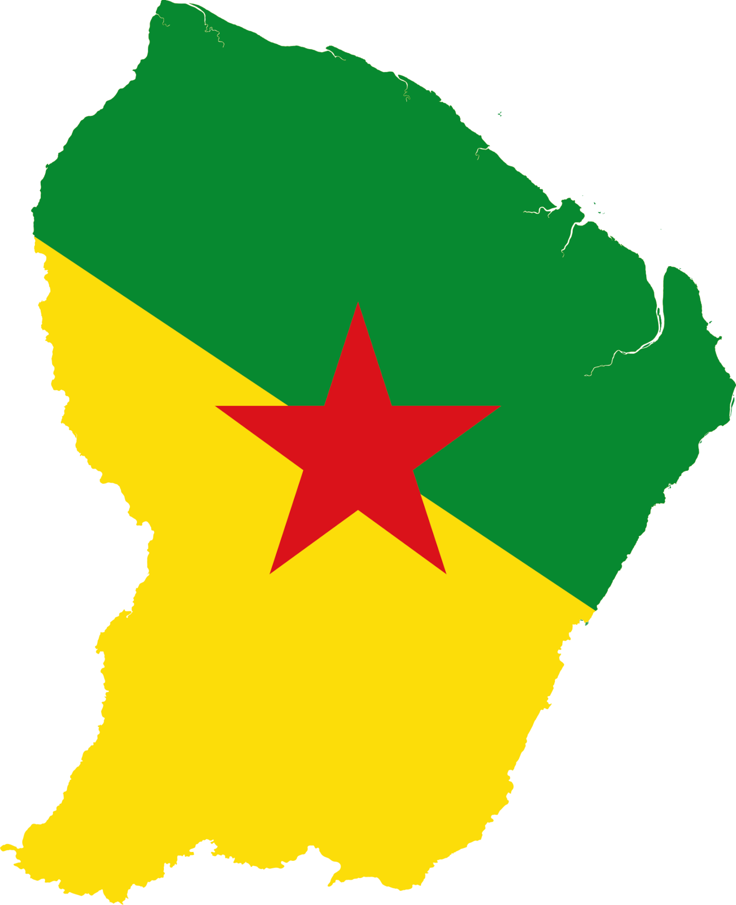French Guiana Flag Map