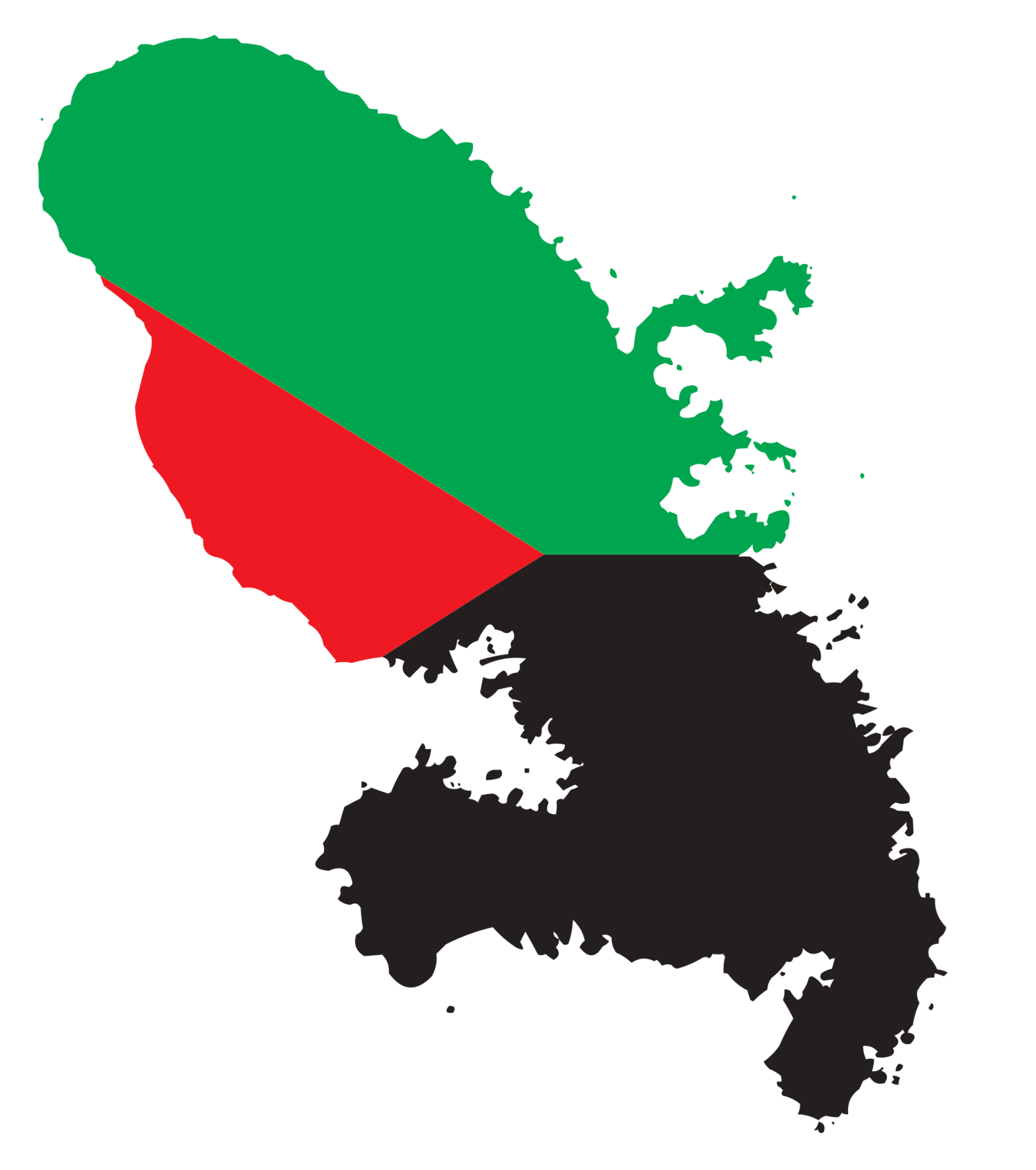 Martinique Flag Map