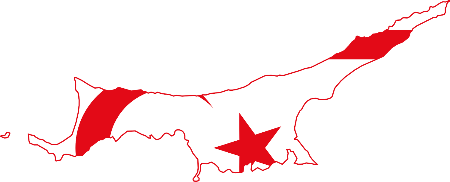 Northern Cyprus Flag Map