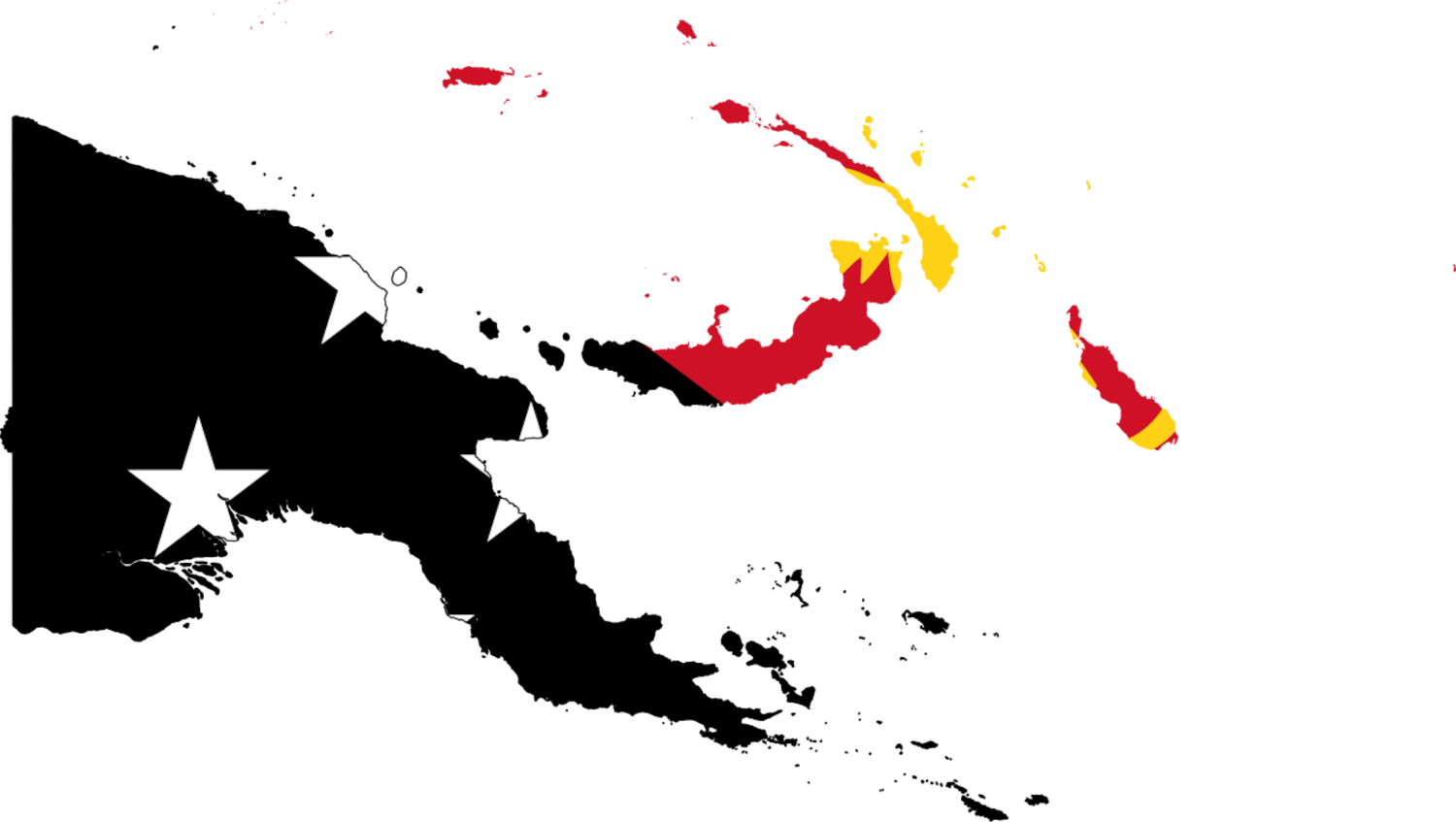 Papua New Guinea Flag Map