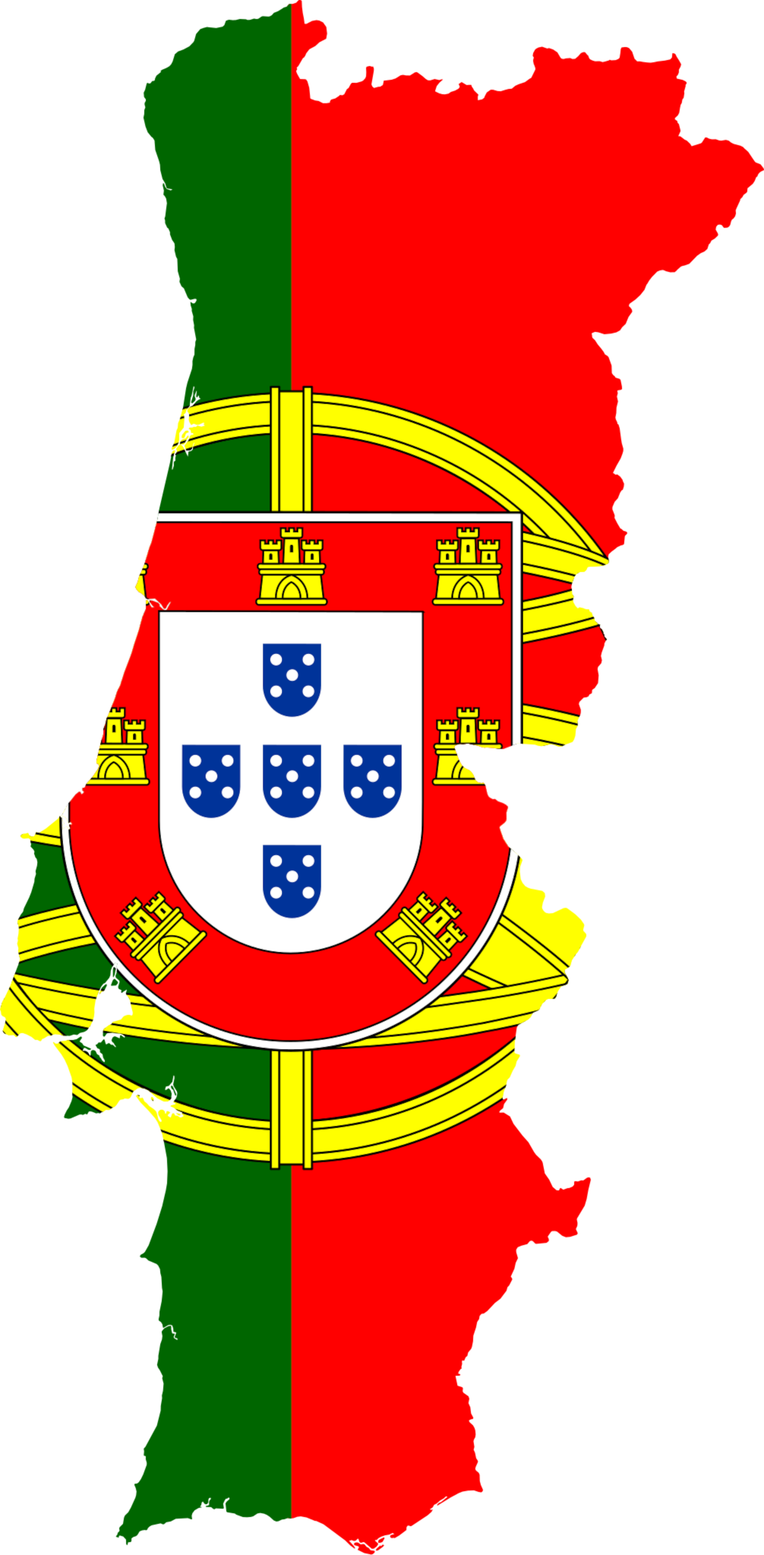 Portugal Flag Map