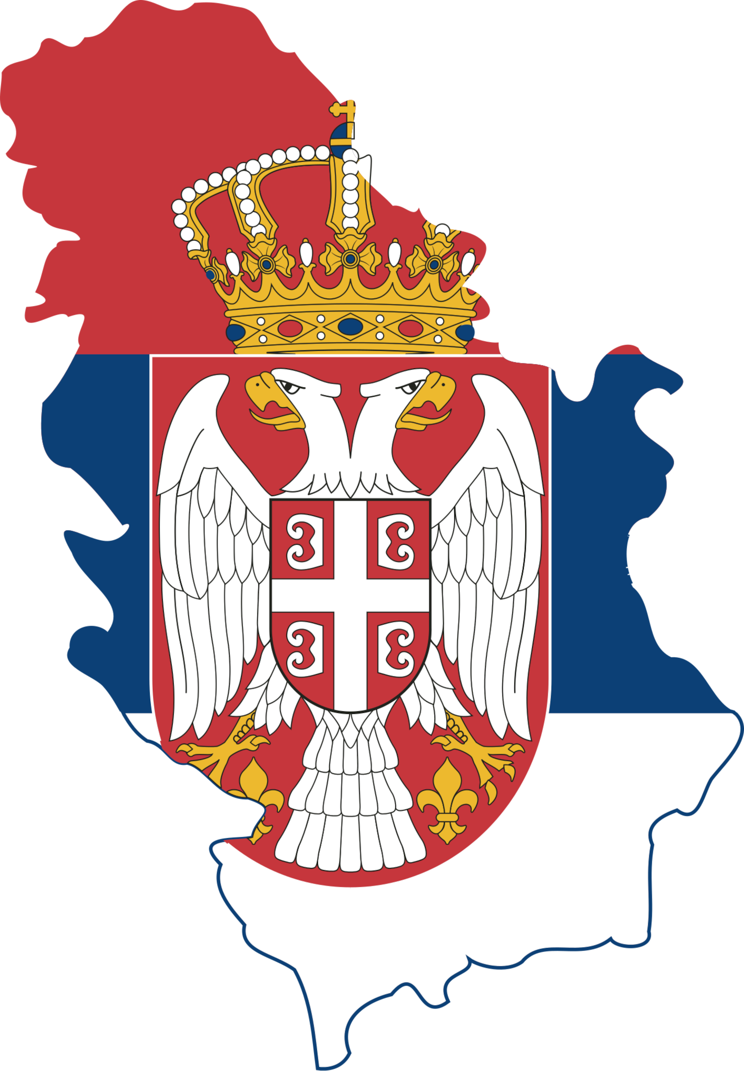 Serbia Flag Map