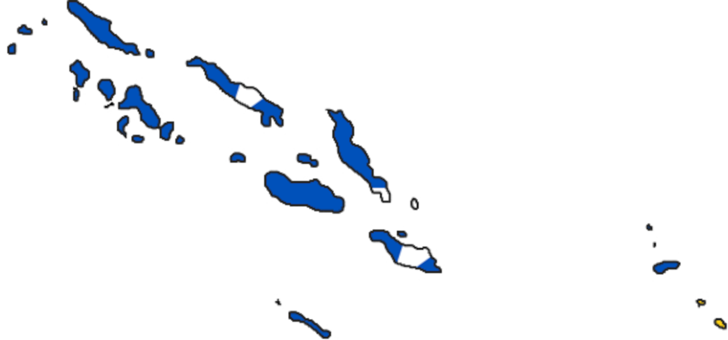 Solomon Islands Flag Map
