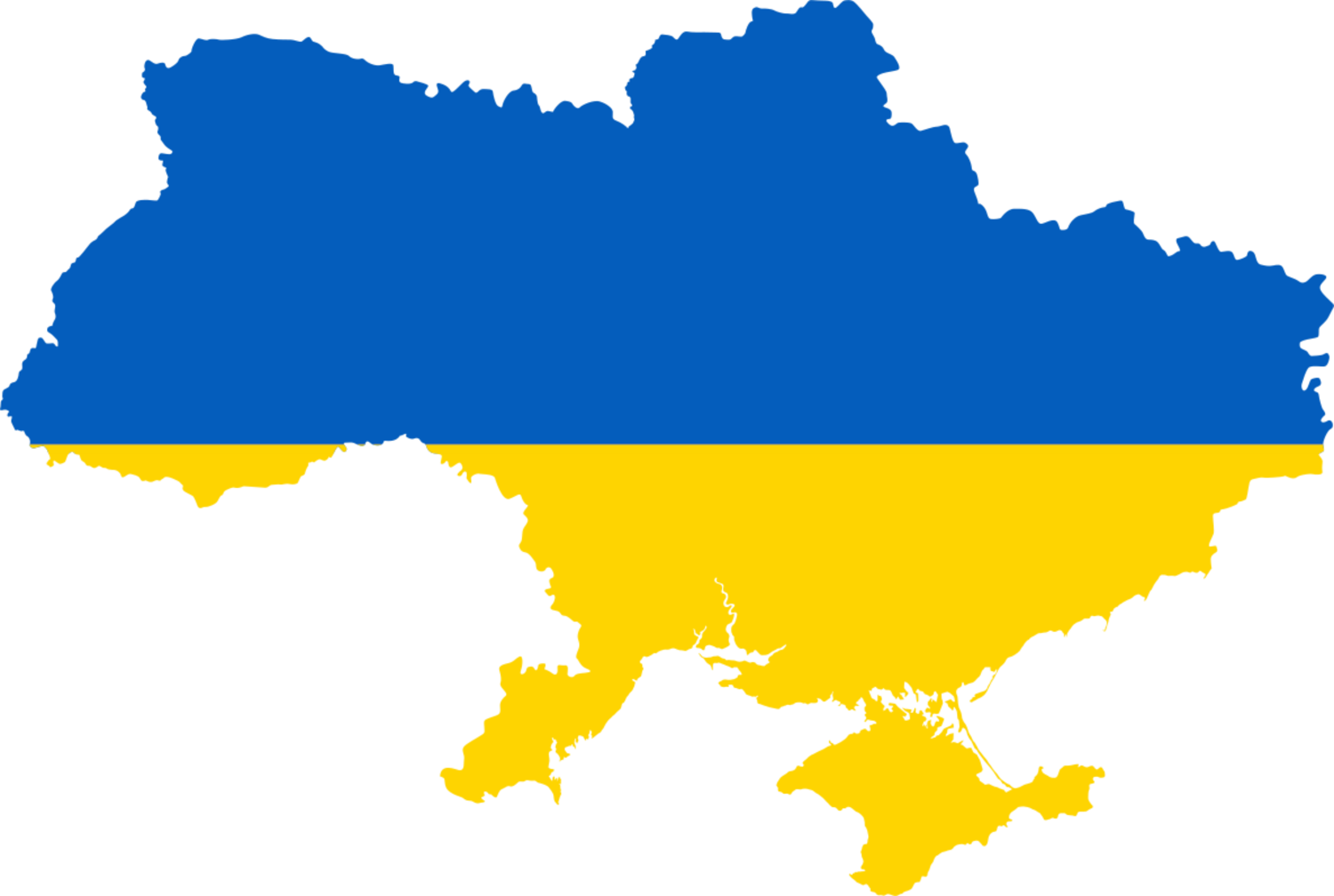 Ukraine Flag Map