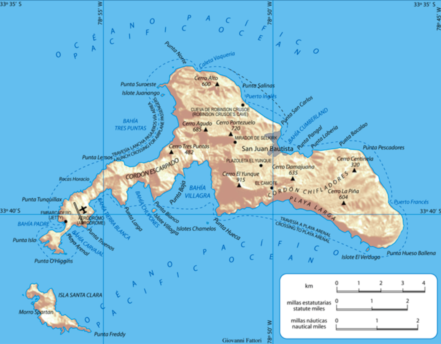 Juan Fernández Islands Map