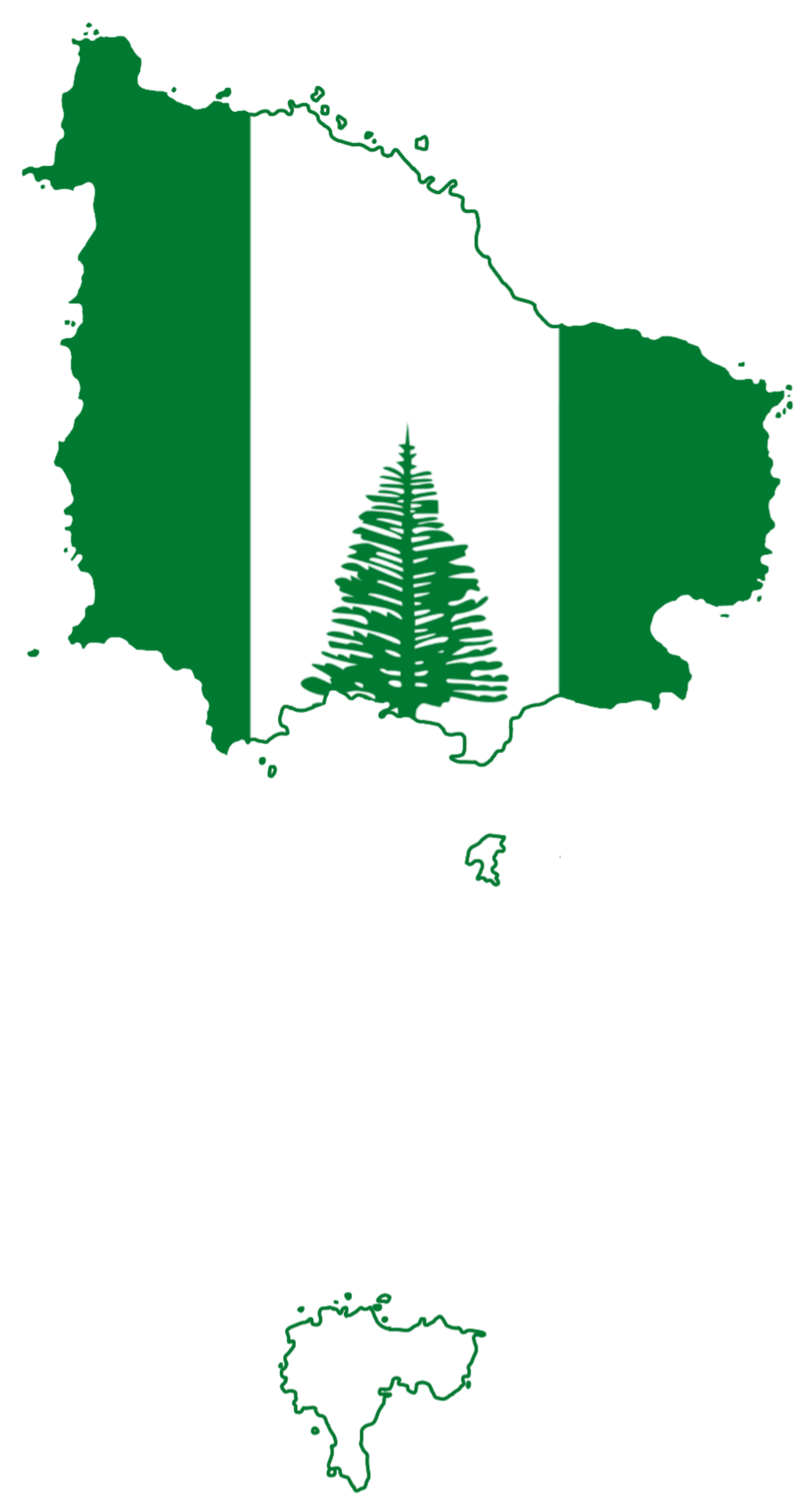 Norfolk Island Flag Map