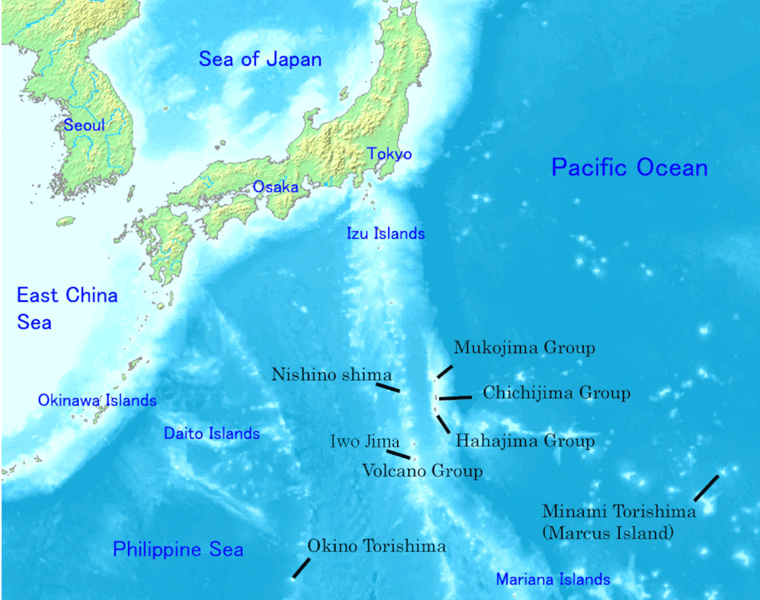 Ogasawara Village Location Map