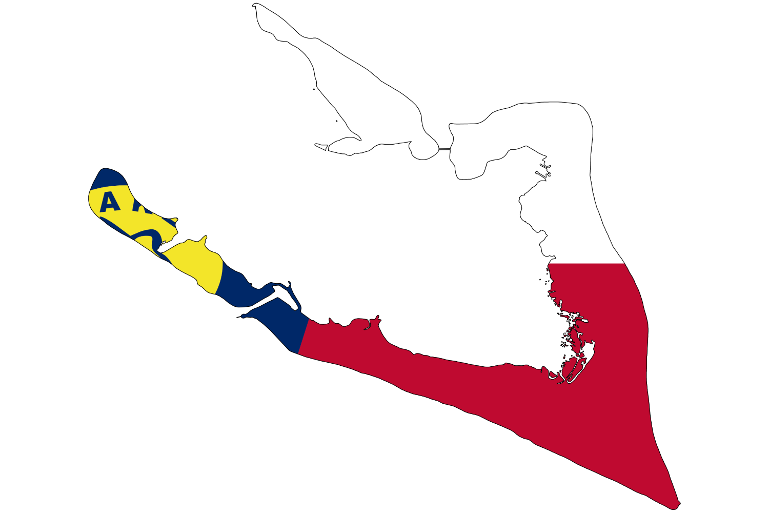 Wake Island Flag Map