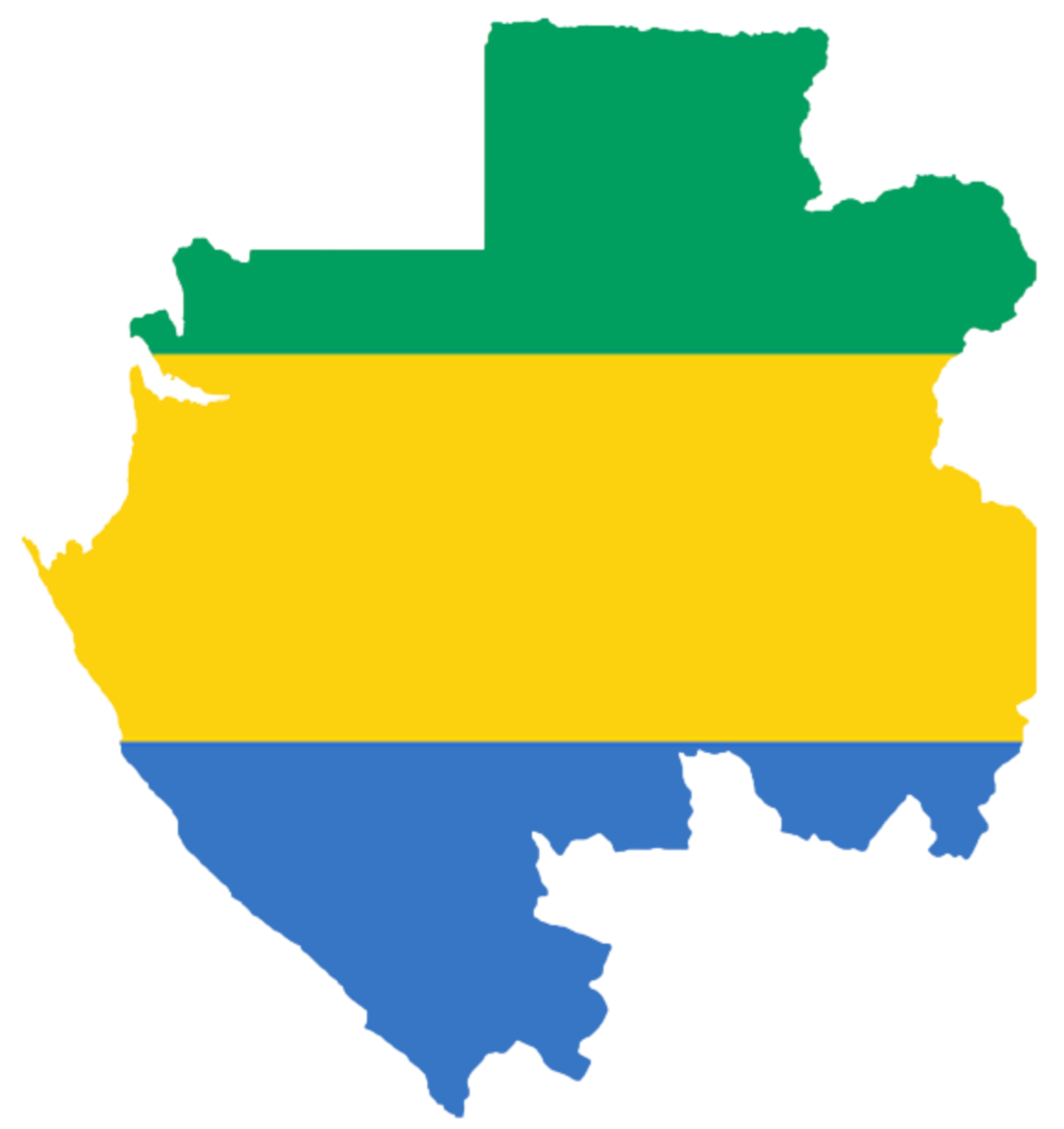 Gabon Flag Map