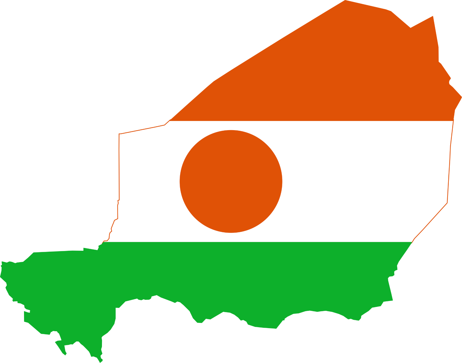 Niger Flag Map
