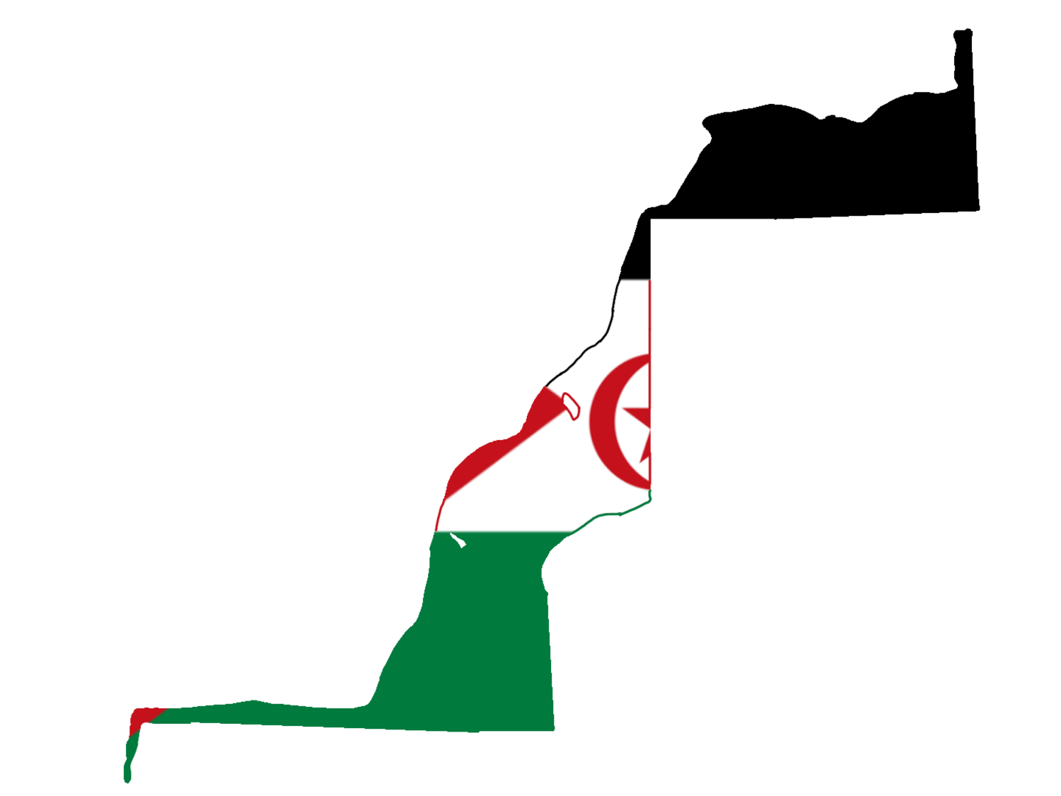  Sahrawi Arab Democratic Republic Flag Map