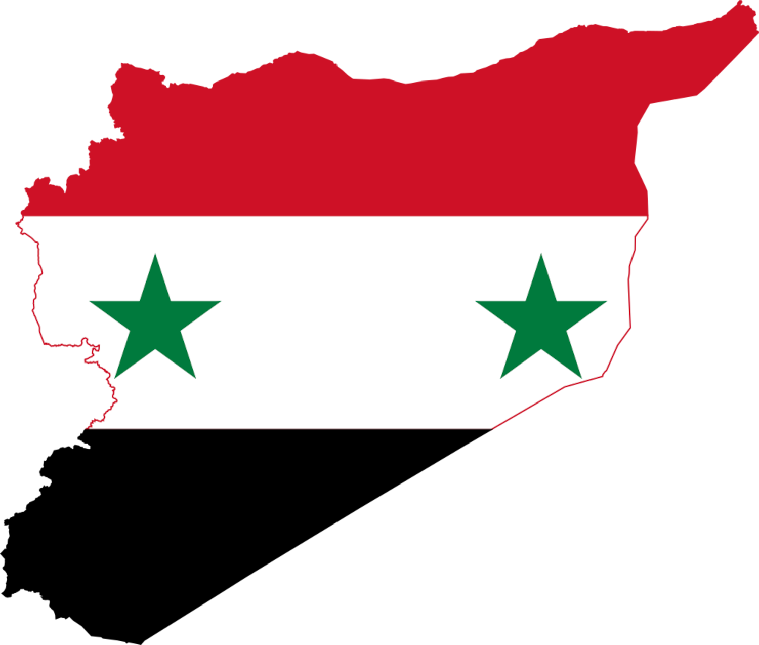 Syria Flag Map
