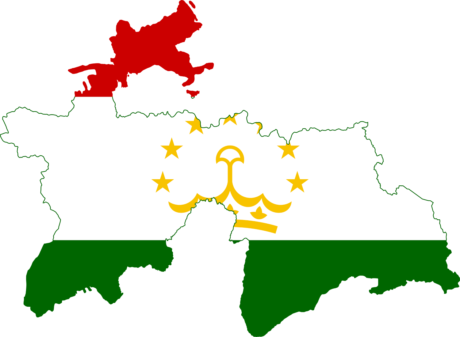 Tajikistan Flag Map