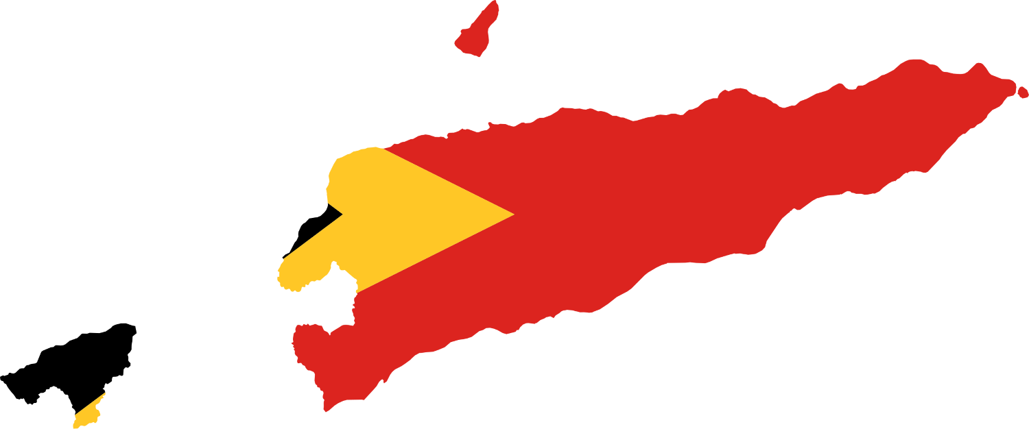 Timor-Leste Flag Map