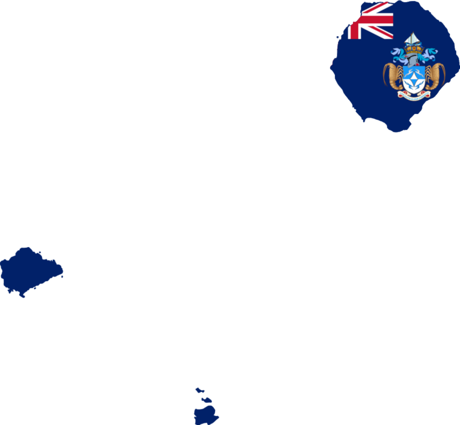 Tristan da Cunha Flag Map